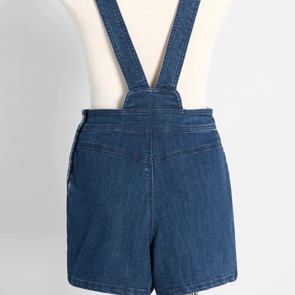 Bouncing Over The Rainbow Denim Shortalls - Picture 2 of 5
